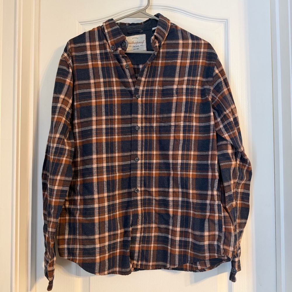 Weatherproof Vintage Flannel Shirt Medium - Picture 1 of 3